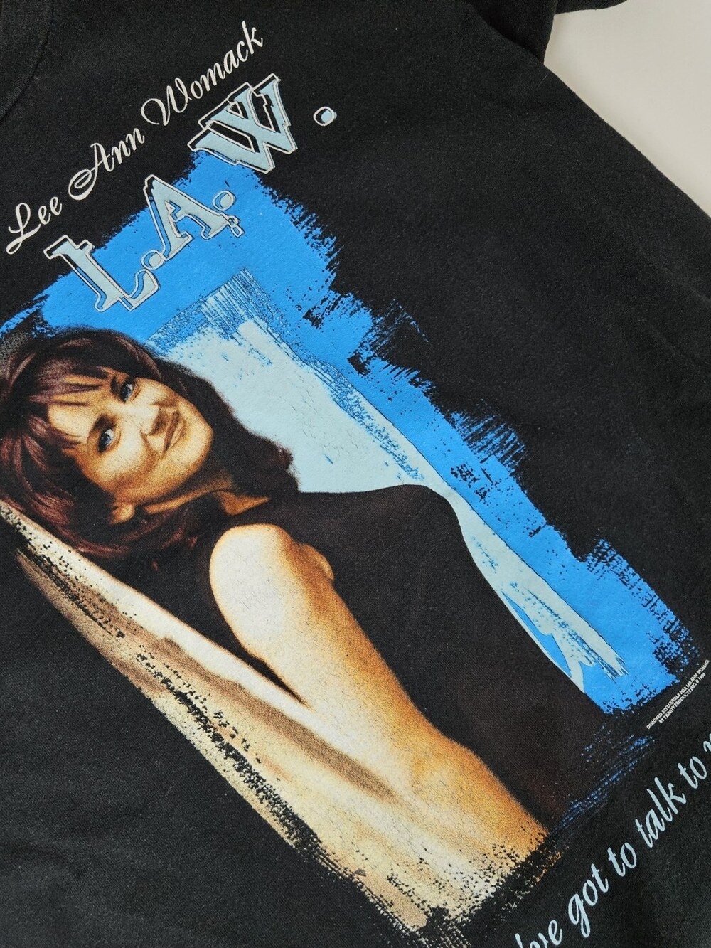 VTG 1998 Lee Ann Womack T-shirt Adult Large *fits Small Breaking the Law Tour